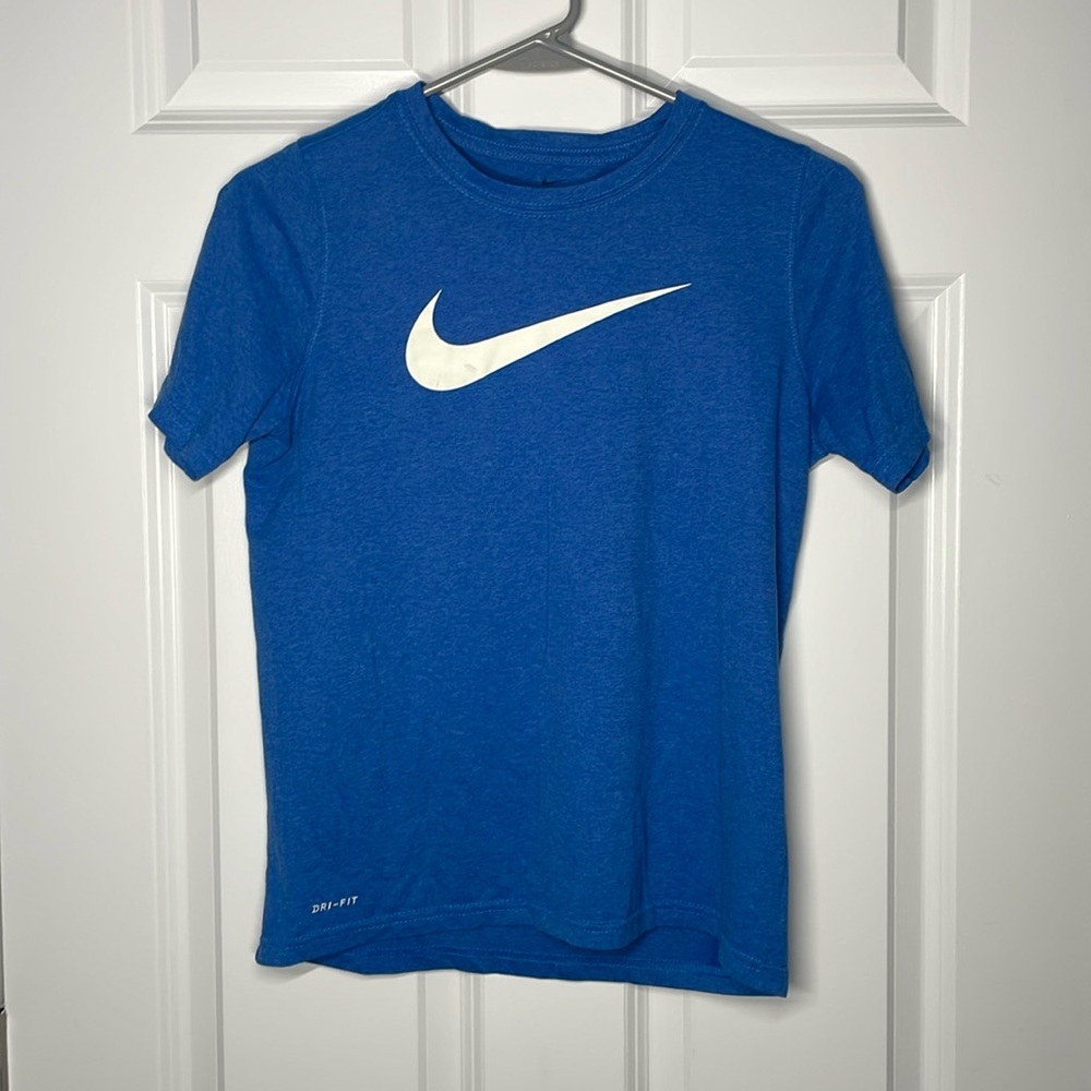 Nike Blue and White Short Sleeve Tee